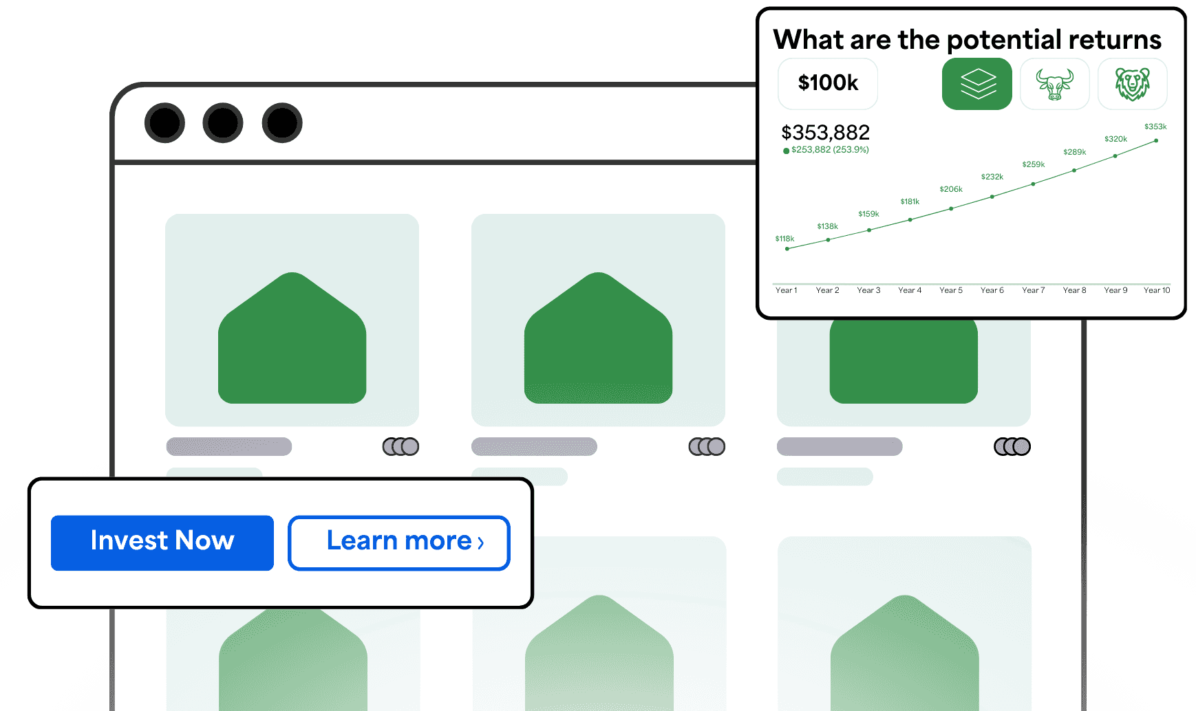 Browse short term rental properties, long term rental properties, sale-leasebacks, and mid-term rental properties for sale on a fractional real estate investing platform - mogul